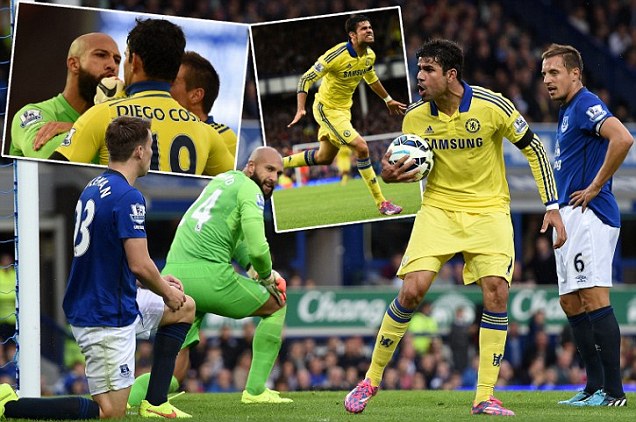 Costa Tentukan Kemenangan Chelsea di Kandang Everton